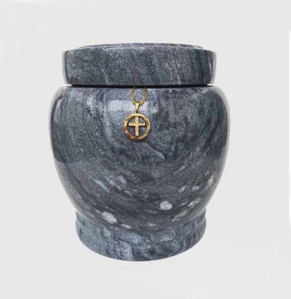 dije-de-acero, adulto - urna negra azulada funeraria 600x616
